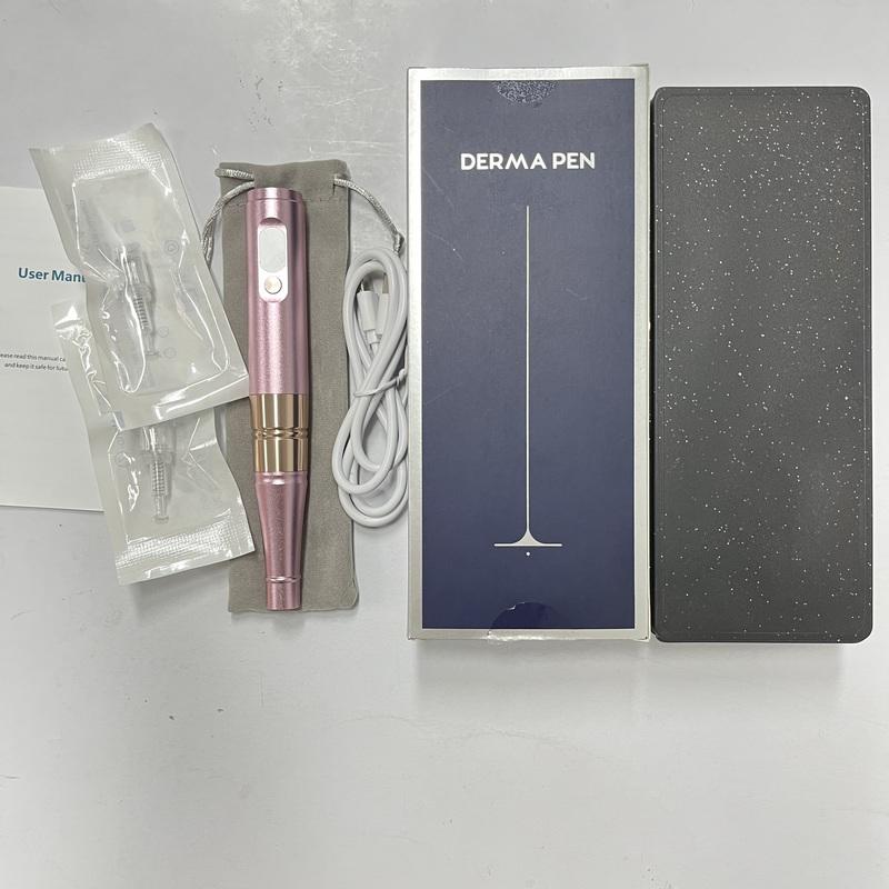 (S02) Stilou Nano Microcristale, Instrument de Îngrijire a Pielii pentru Frumusețe Facială, Instrument de Masaj Facial - Cu 2 Capete de Schimb de Unică Folosință