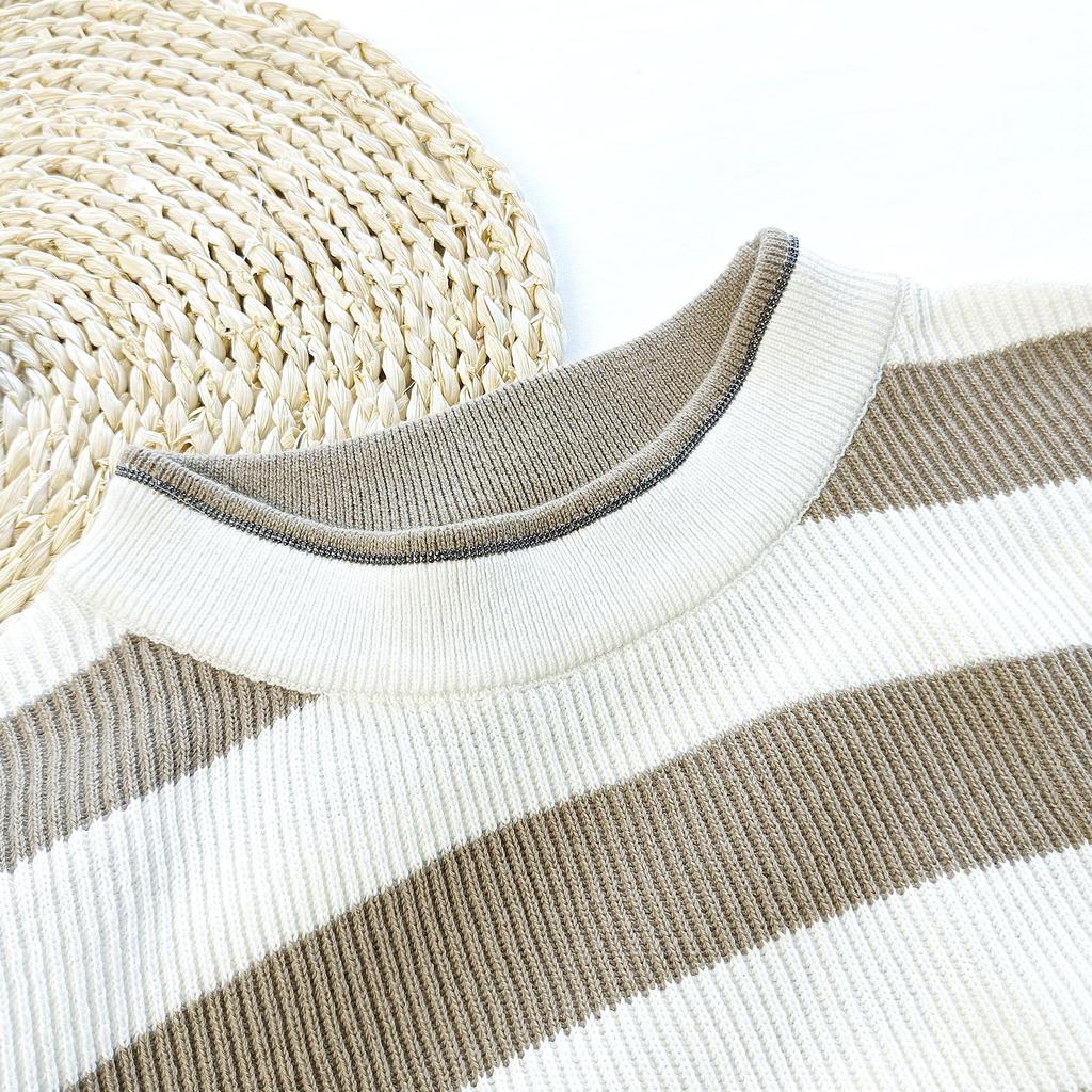 YIJIAN Women's Casual Striped Knit Sweater - Spring Fashion Staple