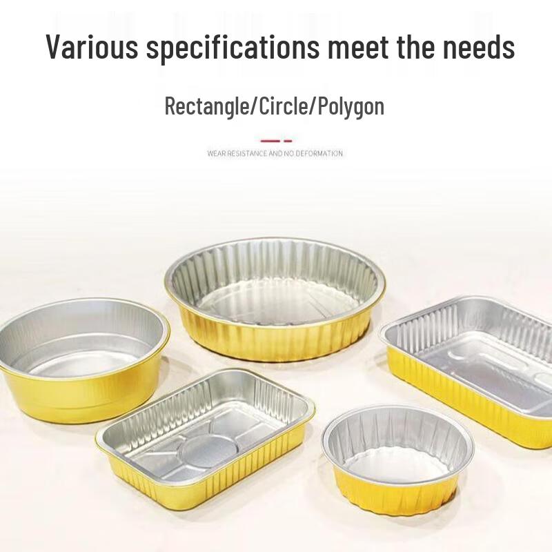 JingJingRS Quadratische Aluminiumfolienbehälter mit Deckeln