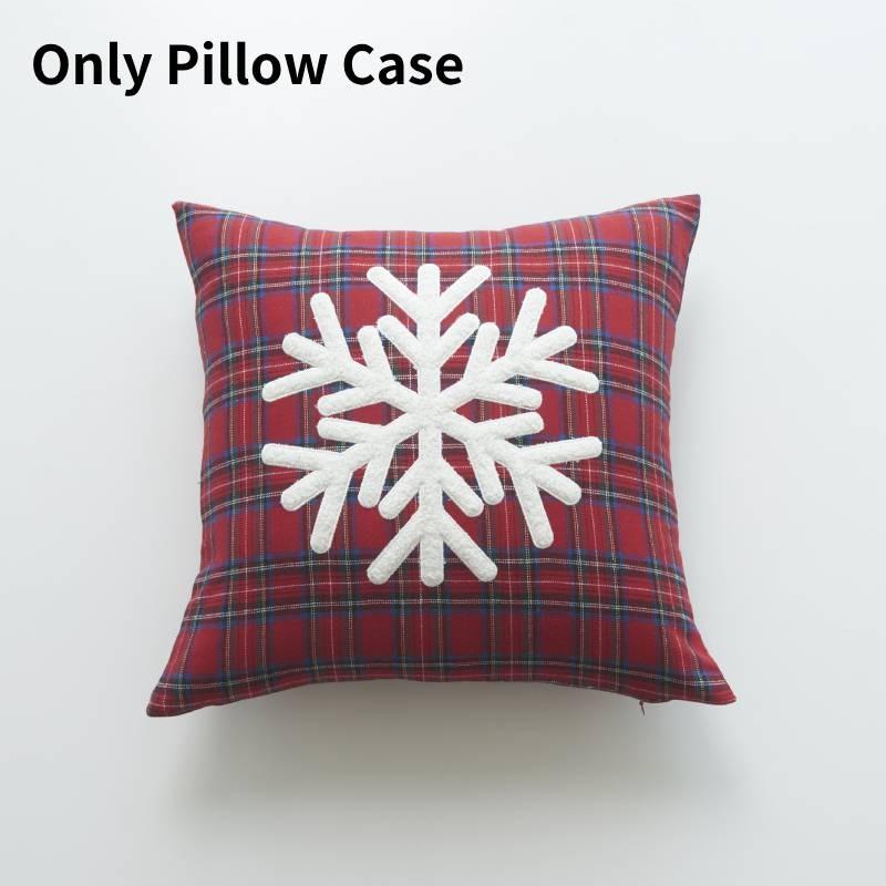 

Рождественская Наволочка Стиль Наволочка Подушка Гостиная Диван Красная Клетка Украшение Snowflake