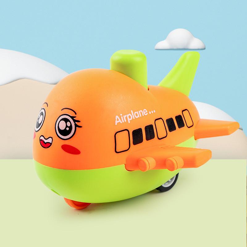 Childrens Pressing Toy Airplane With Inertia Drive And Bright Colors For Early Learning Development