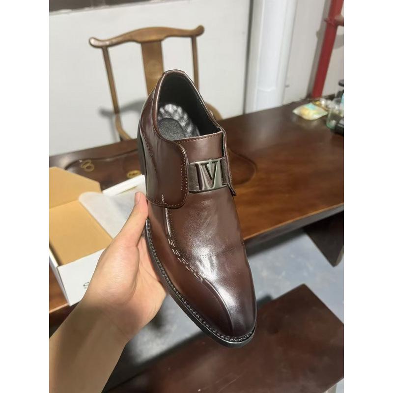 

Мужские модные слипоны с острым носком из натуральной кожи Size 39