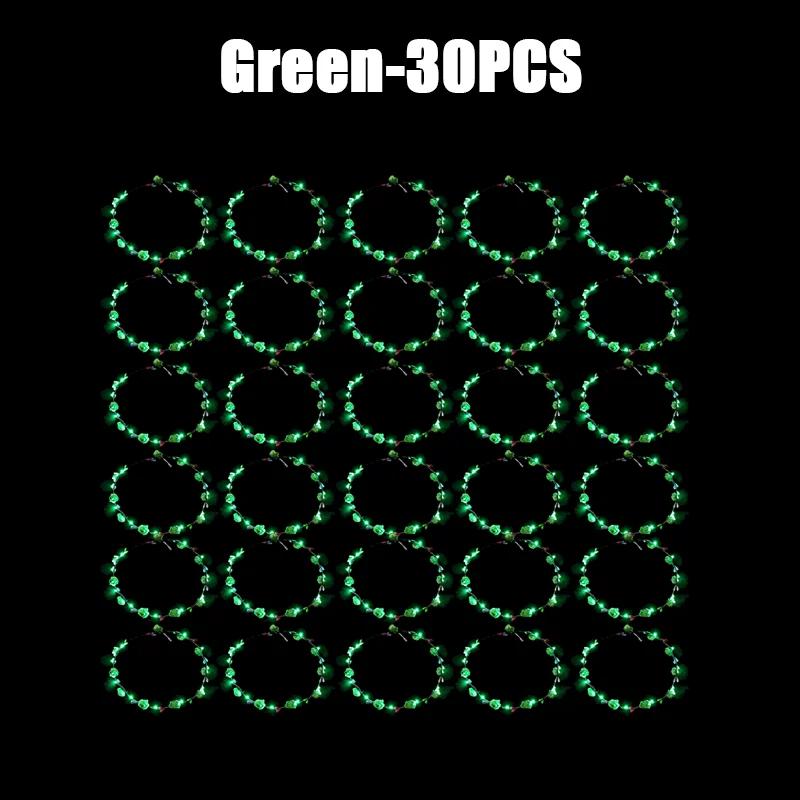 10/60Pcs Light Up Flower Headband LED Flower Hair Crown Glowing Floral Wreath Crowns Birthday Wedding Christmas Decoration 2024