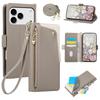 Card Slots Zipper PU Leather Wallet Case Flip Phone Case for IPhone 18 17 16 15 14 13 12 11 Pro Max Plus 17E Lanyard Purse Cover