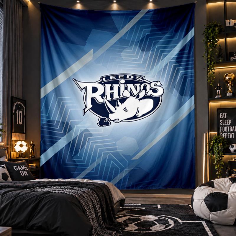 Arazzo da Appendere a Parete Stampa Leeds Rhinos Tessuto per Soggiorno Camera da Letto Decorazione Casa