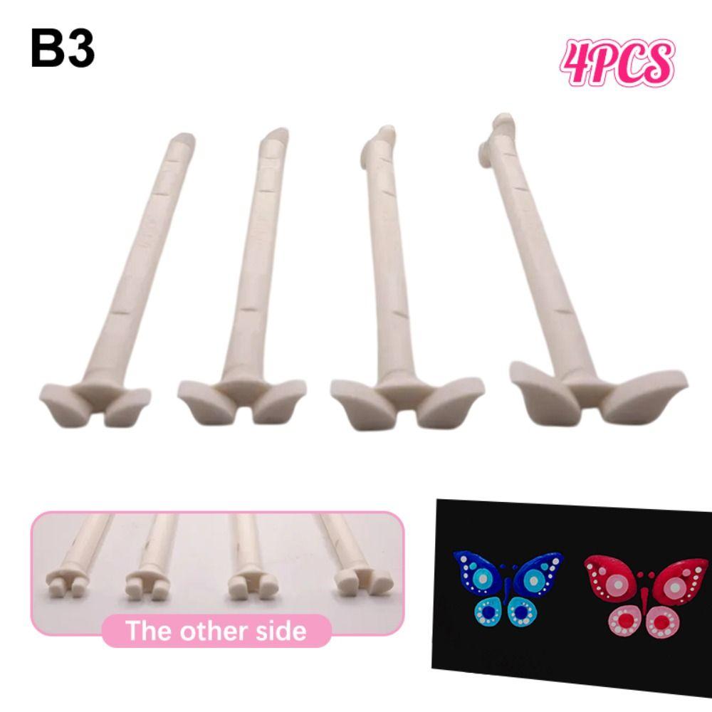 4pcs Moon Pattern Flower Floral Dotting Tools Butterflies Dot Painting Pen  for DIY Graffiti