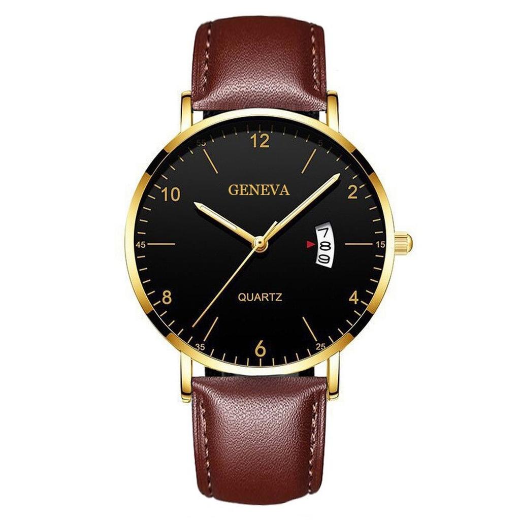 Mens Leather Business Fashion Watch Strap Watch For Gift Giving