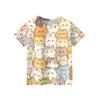 Kids Animal Print Crew Neck Short Sleeve Casual Loose Fit T Shirt Soft Lightweight Top for Boys and Girls Summer Wear