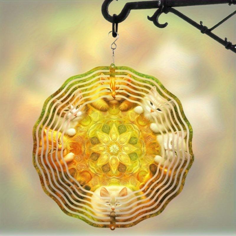 10 Inch Hanging Wind Spinner with 360 Degree Hook for Balcony Garden Decor Spring Summer Outdoor DecorationMetal Wind Chimes for Home Decor