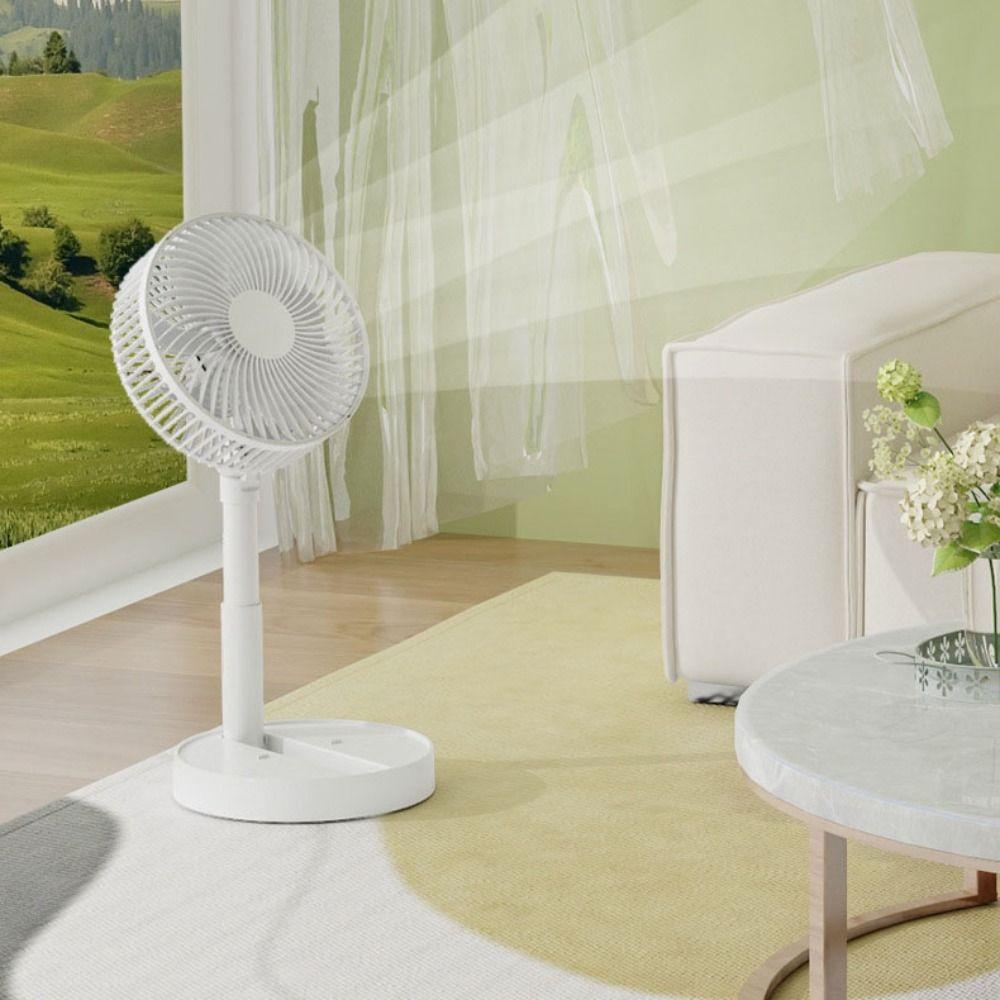 Strong Wind USB Desk Fan 4 Speed Adjustable Portable Rechargeable Fan  Home Office