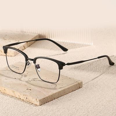Ultra-light Titanium Eyebrow Frame Glasses - 2024 Non-fading TR Design, Popular Electroplated Finish