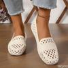 Fashion New Summer Hollow Mesh Shoes Fashion Comfortable Flats Outer Wear Nonslip Women's Sandals Casual Work Soft Soled Mom Shoes 2025