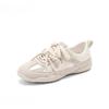 Cowhide version breathable retro German training shoes women's new lace-up contrasting color casual fashionable Forrest Gump sports shoes