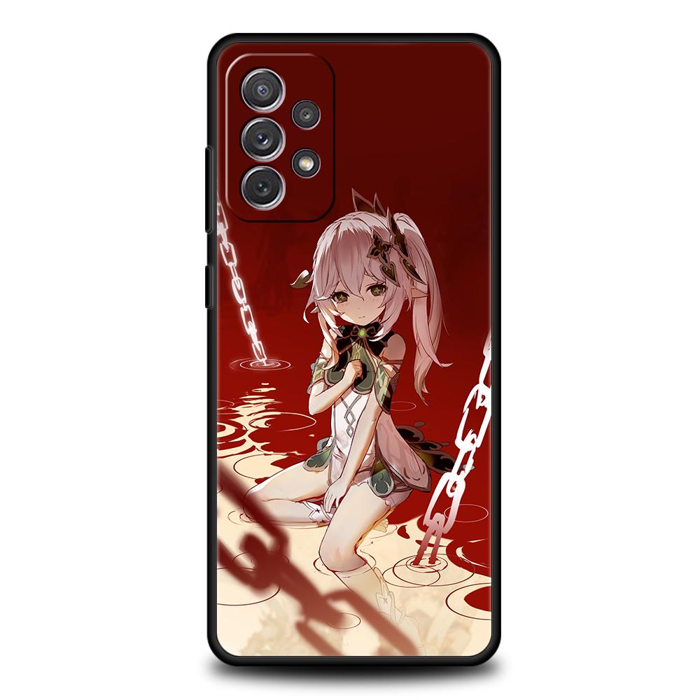 Genshin Impact Baizhu Hülle für Samsung A24 A12 A14 A32 A50 A70 A20E A20S A10 A10S A22 A30 A40 A34 A54 A42 A52 5G A02S A04s Hülle