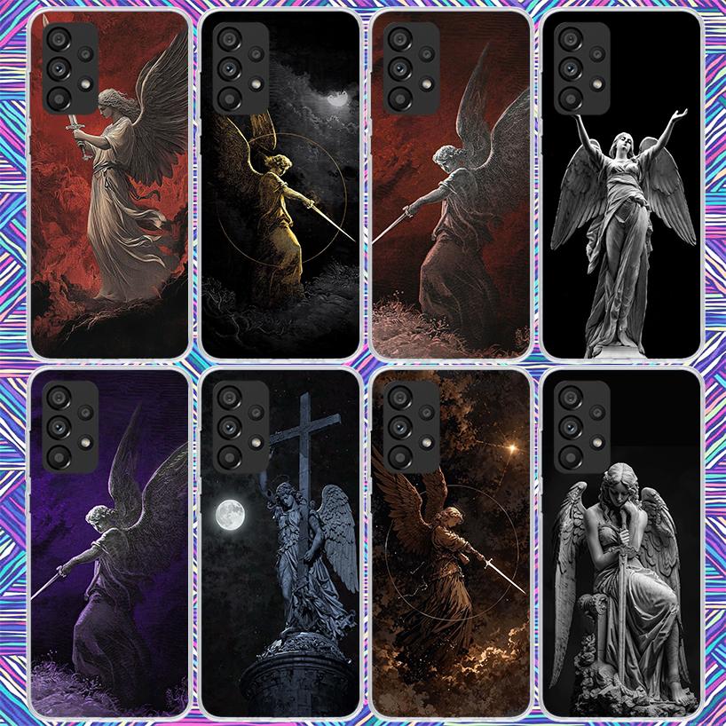 Archangel Michael Phone Case For Samsung Galaxy A12 A52S A42 A32 A22 A51 A50 Note 20 Ultra 10 S10 Plus A71 A70 A31 A30 A10S Gala