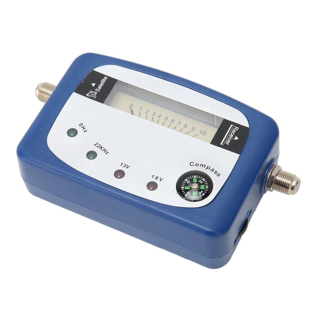 TV Signal Finder Backlight Mini TV Antenna Signal Strength Meter with 4 Lights Compass for Remote