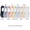 1 Pair Thin Breathable Boat Socks Non-slip Shallow Mouth Invisible Short Sock Solid Color Traceless Ice Silk Socks for Summer