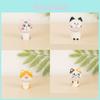 Lucky Cat Small Figurine Wooden Craft Home Office Decor Gift For Celebrations