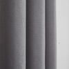 Paire de Doubles Rideaux à œillets "effet lin" Gris perle 140 x 260 cm Moonlight deco