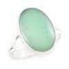 Přírodní chryzoprasový drahokam Ručně vyrobený stříbro 925 Dárek Prsten V.8.5 z2B22