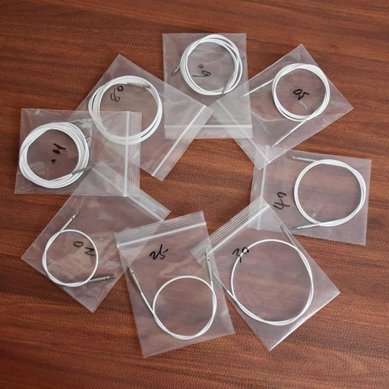 Rotating Swivels Cable Flexible Interchangeable Knitting Needle Cable 20/30/40/50/60/80/100cm for Craft Projects