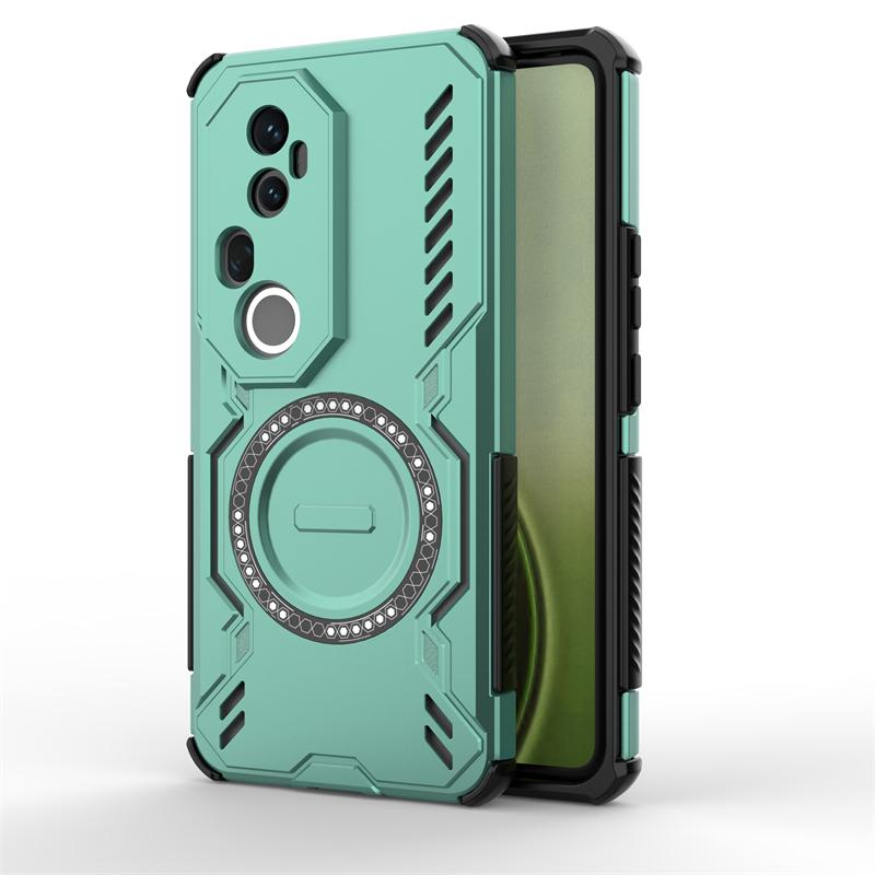 Shockproof Armor Case For Vivo T4 Ultra Magnetic Adsorption Wireless Charge Cover For Vivo T4 Ultra Case For Vivo T4 Ultra Case