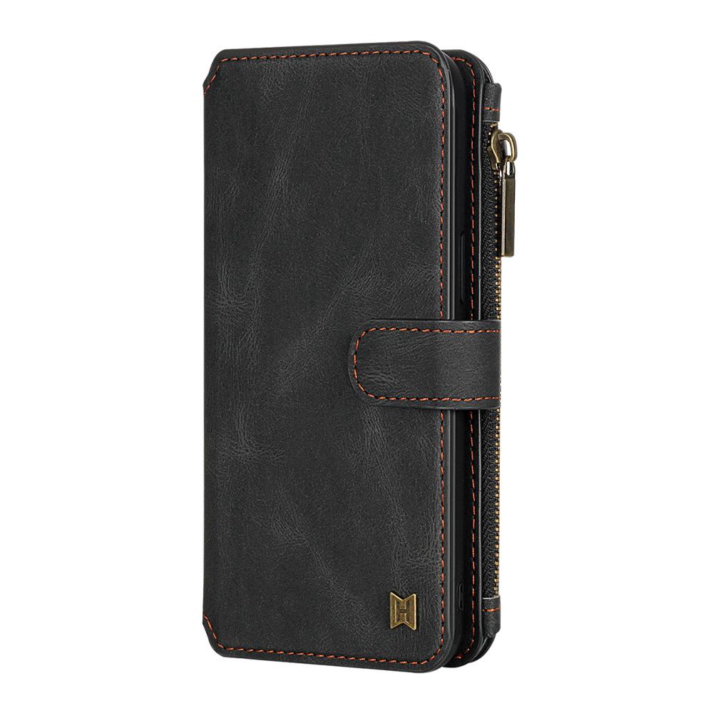 iPhone 16 Pro Multifunctional Leather Wallet Case with Detachable Magnetic Protection