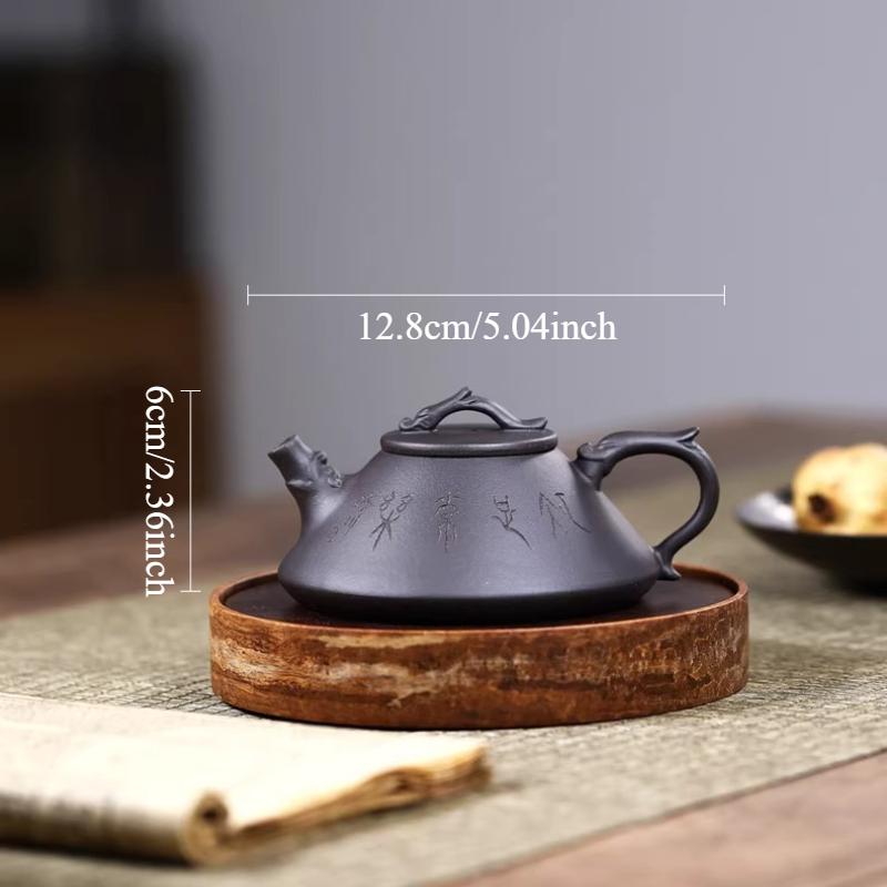 160ml Yixing Purple Clay Teapot Hand Carved High-end Teapot for Home Use Green Tea and Red Teapot Tea Infuser Ceramic Tea Set