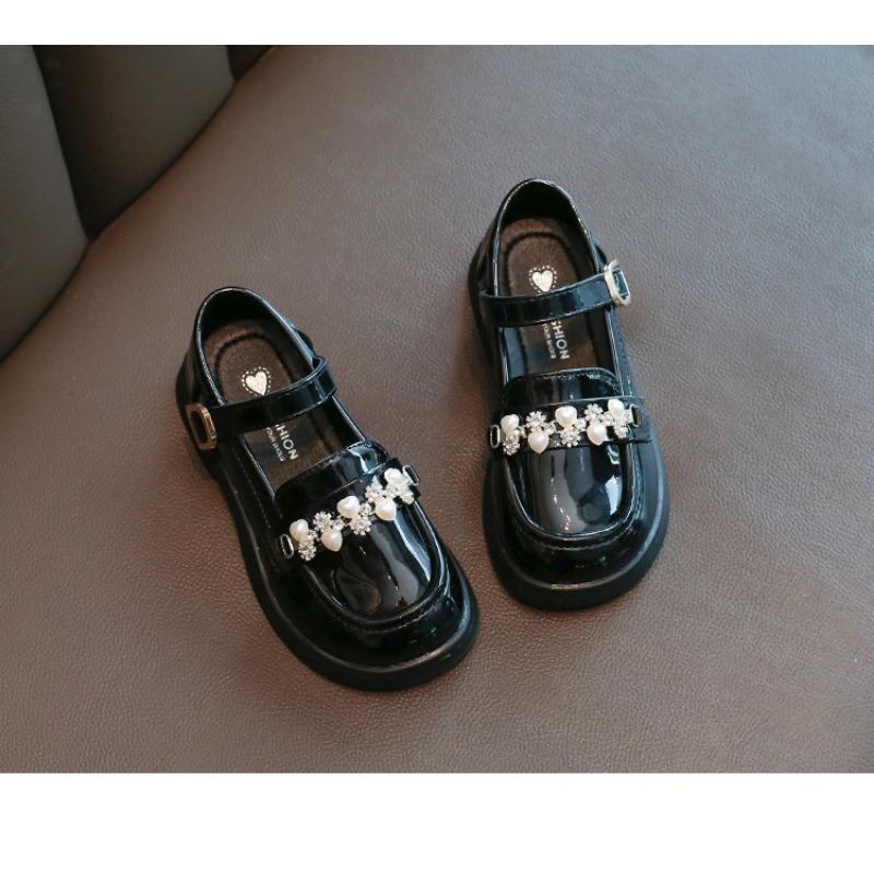 Girls' Princess Shoes Spring and Autumn New Soft Soles Non-slip British Fashion Large Children Sports Casual Leather Shoes