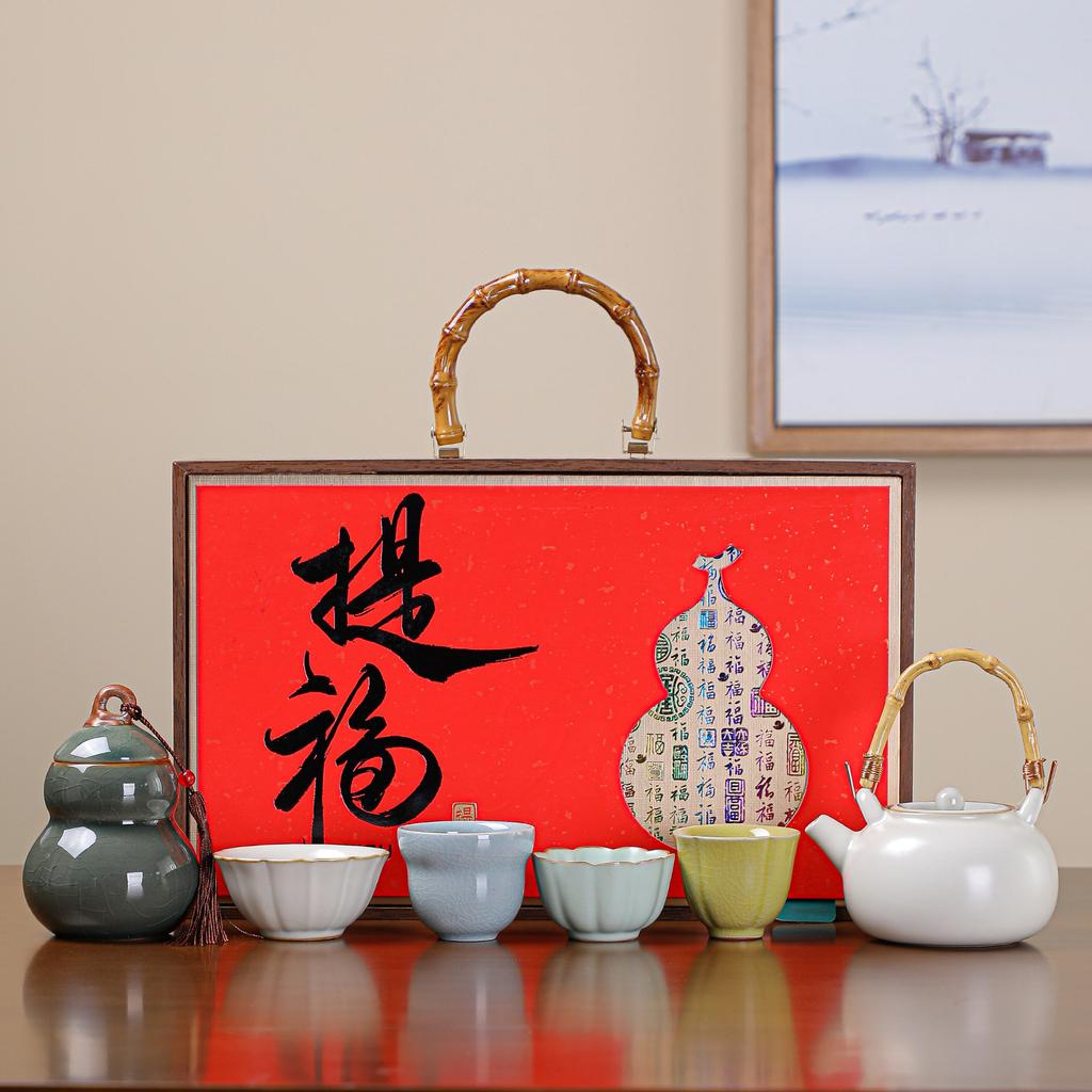 Forbidden City merchandise ceramic tea set gift set for elders and leaders as gifts for corporate business high-end practical gifts