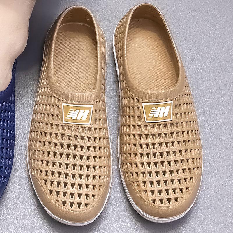 Breathable Summer Beach Sandals: Parent-Child River Tracing, Men's Casual Trendy Hollow Shoes.
