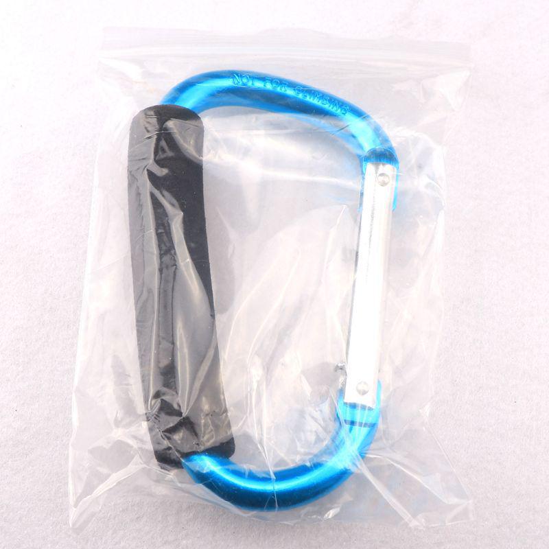 

14cm Aluminum Alloy Carabiner Pulley with Sponge Sleeve for Lifting and Tote Bag Hanging, Featuring Customized LOGO.