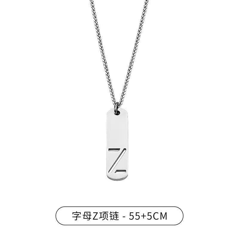 

Креативное пара ожерелье с первоначальным именем для женщин и мужчин, модное ожерелье из нержавеющей стали AZ 26, подвеска с заглавной буквой, ювелирные изделия Z