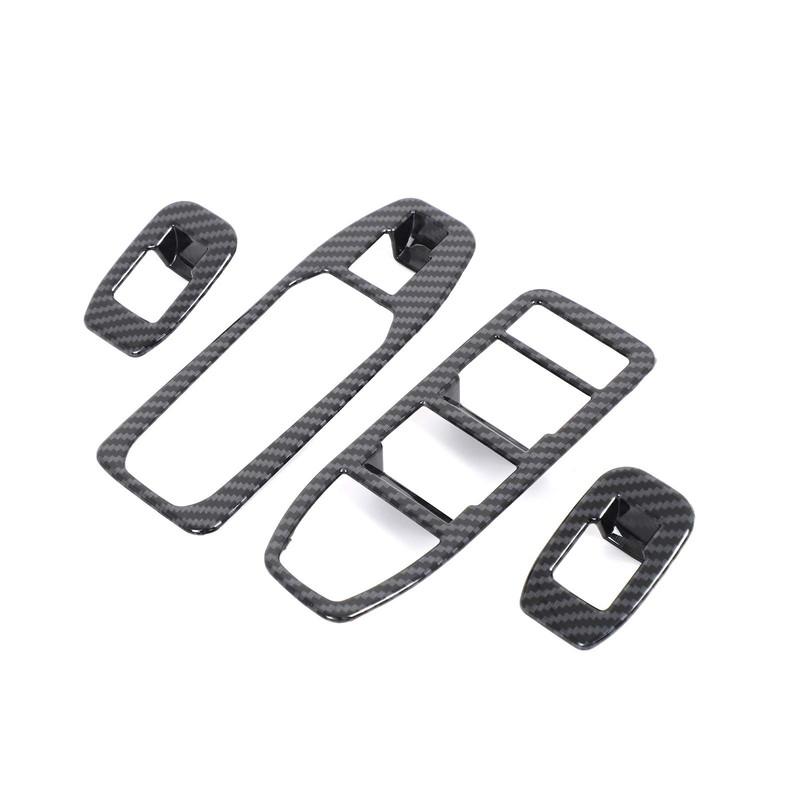 Suetlcoity For BMW IX i20 -2025 ABS Carbon Fiber Car Window Lift Switch Panel Cover Trim Interior Car Accessories