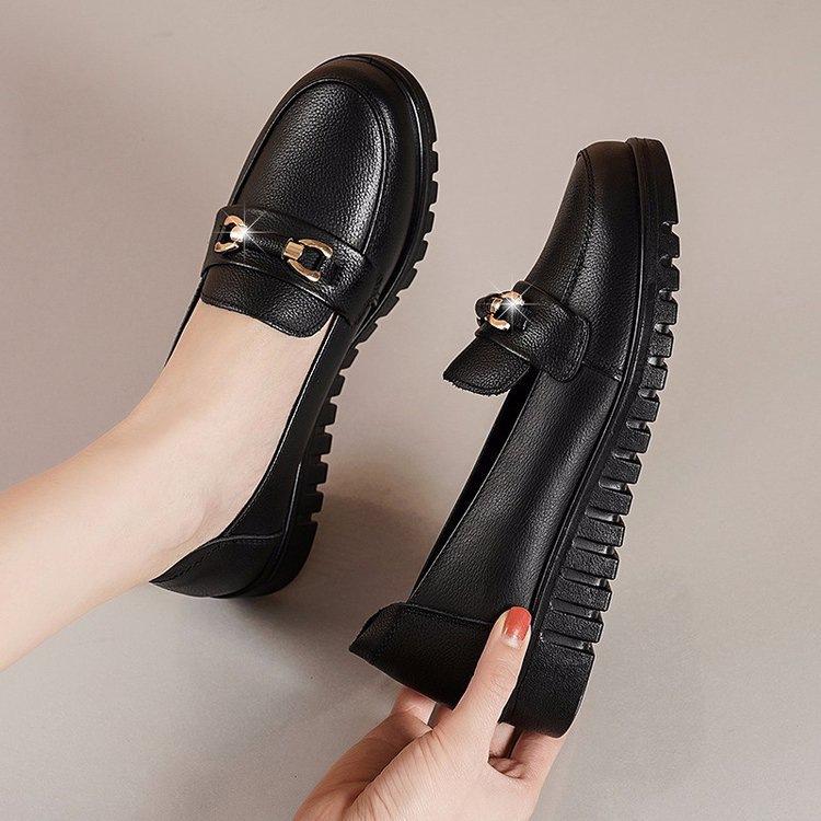New women's autumn comfortable and versatile work leather shoes casual shoes single shoes