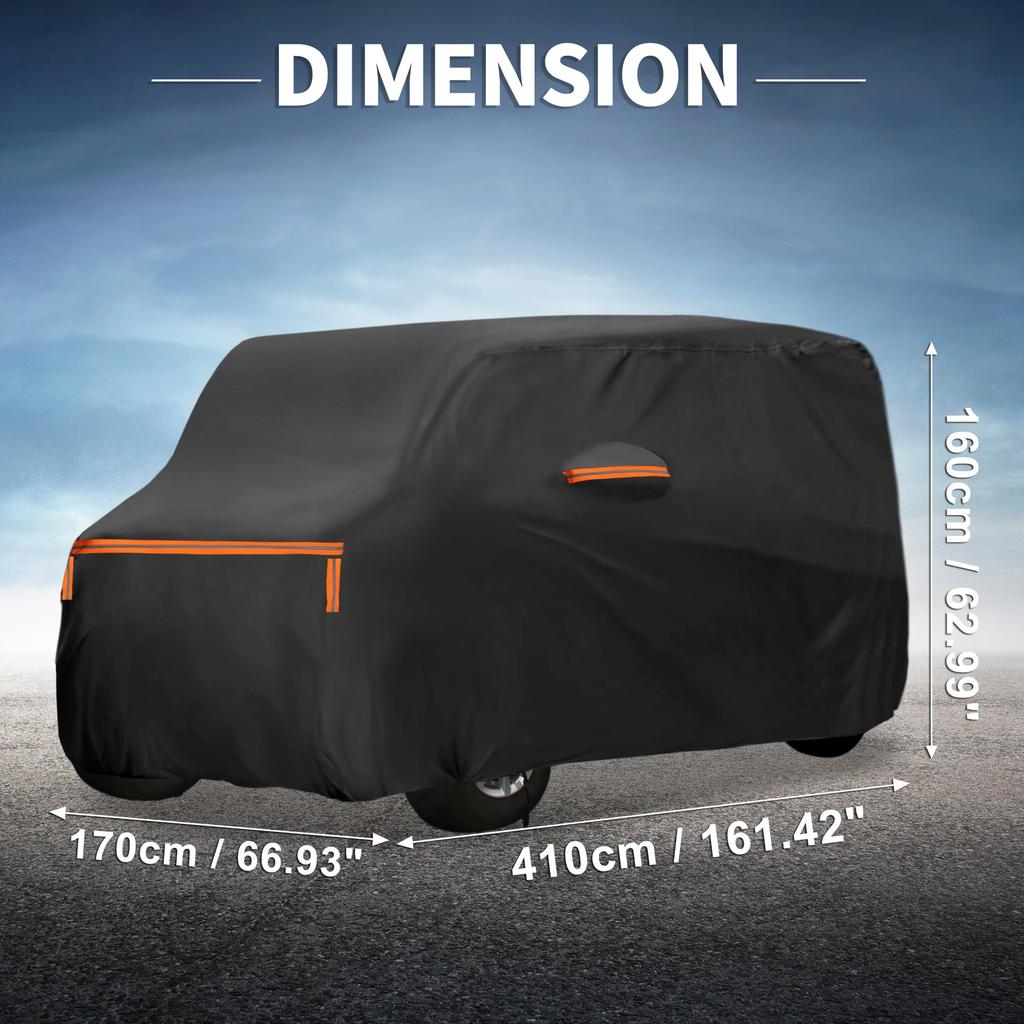 X AUTOHAUX Car Cover for Honda Spunlace New Waterproof Fabric Fleece Paint Rainy Light Hail Windproof Side Nighttime Safety Sun N-WGN, 345148150cm,