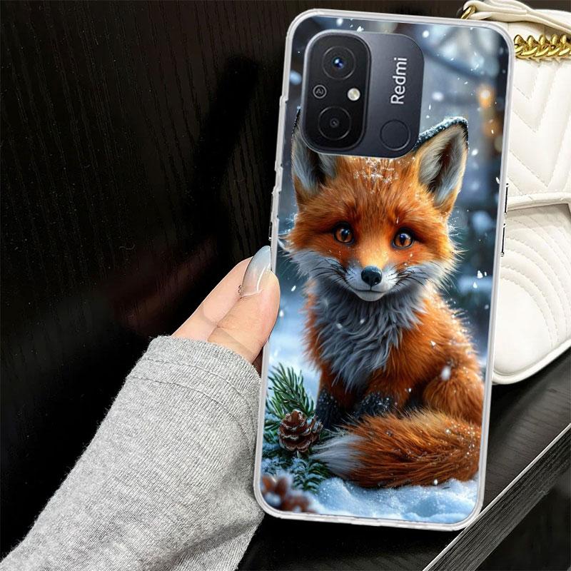 Animal Fox Case for Xiaomi Redmi 14C 13C 13 12C 12 10C 10 10A Phone Cover 9C 9 9A 9T 8 8A 7 7A 6 6A K70 K40 K20 Pro