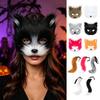 Flauschiges Katzenohr-Stirnband Plüschfuchs Cosplay Maske, Schwanz, Kostüm-Requisiten, Flauschige Niedliche Mädchen Verkleidungsmaske für Kostümparty Anime-Convention Und Rolle