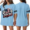 Short Sleeve Blouses for Women USA 2026 Graphic Womens Short Sleeve Shirts V Neck Casual Women's Short Sleeve Tops Loose Fit