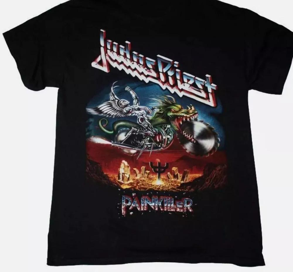 Judas Priest Painkiller 1990 New Black Tshirt size S5XL Unisex T-Shirt XXXXL