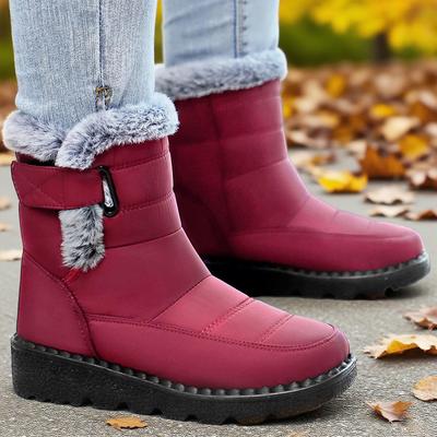 Women's Thick-Soled Height-Increasing Winter Snow Boots with Plus Velvet