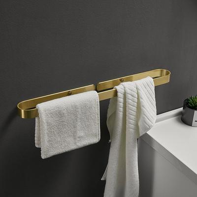 Bathroom Towel Holder Wall Mounted Towel Hanger Brushed Gold Towel Rack Storage Rack Shelf 30cm/40cm/50cm  Bathroom Accessories