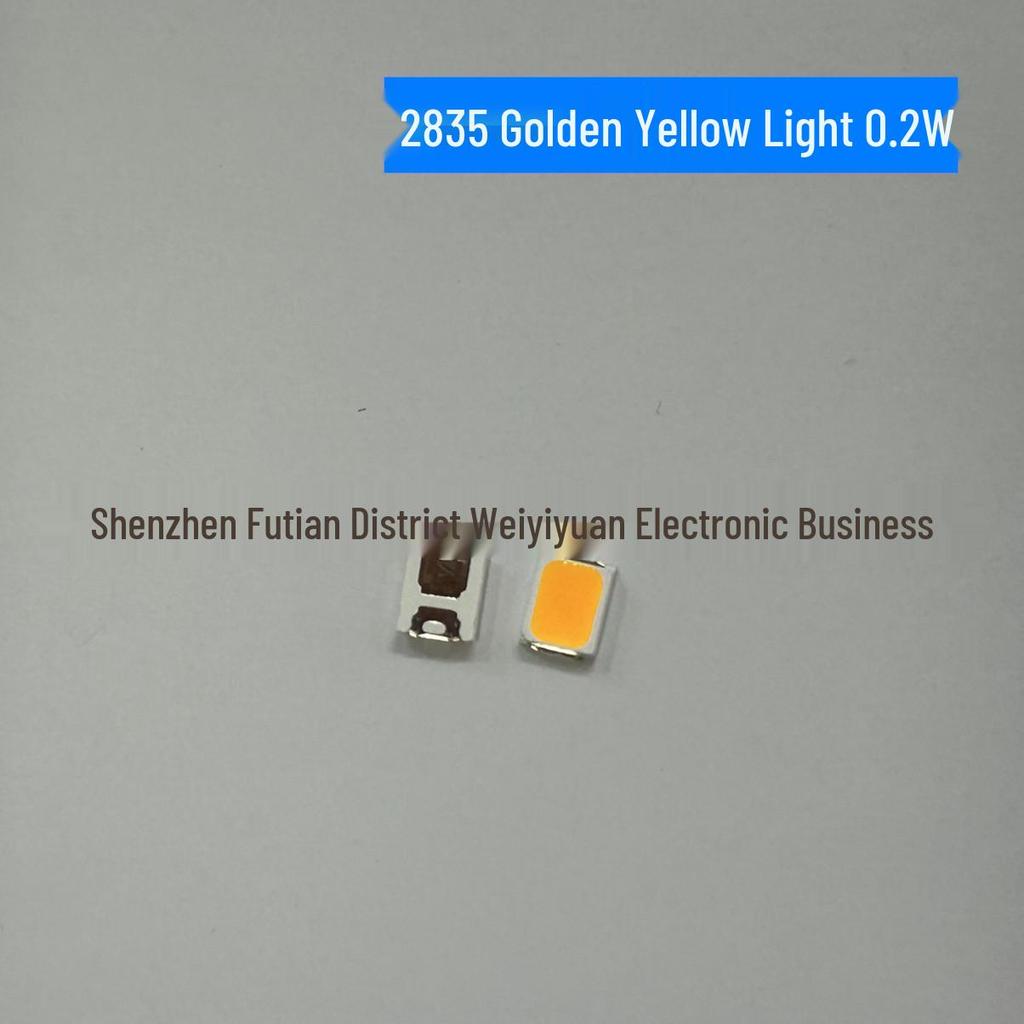 2835 Golden Yellow Light/Flame Color LED Beads, 0.2W SMT.