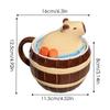 Capybara Mug Cute Capybara Coffee Mugs Cartoon Capybara Kawaii Aesthetic Mug with Easy-to-Hold Handle and Lid Funny Animal Mug