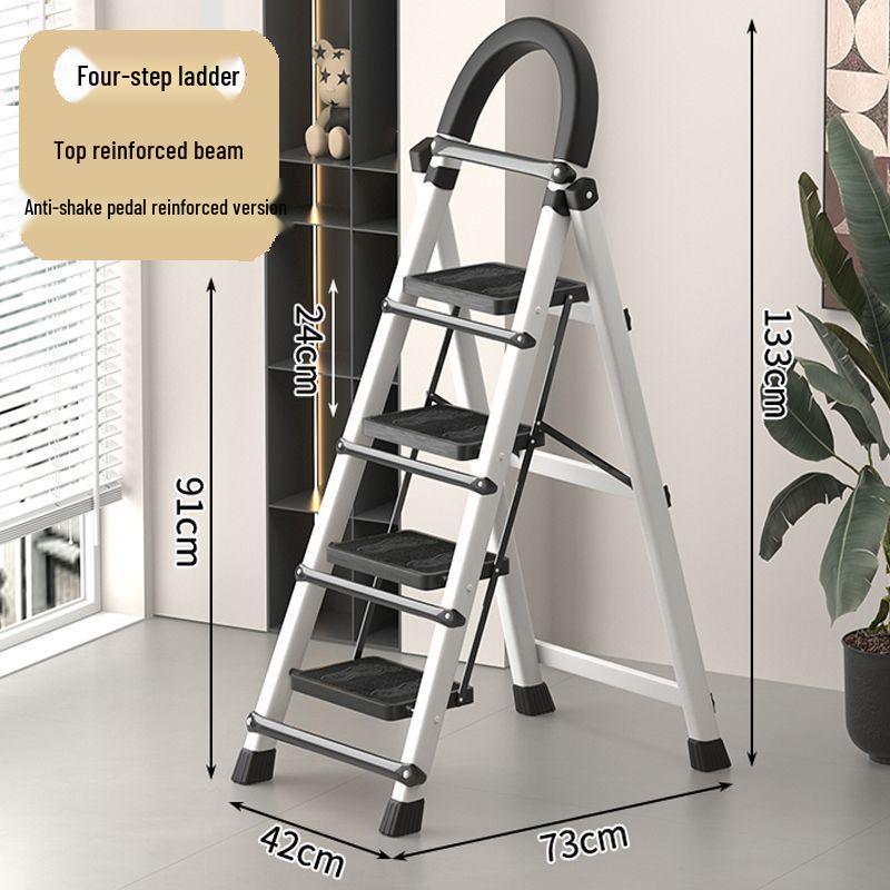 Portable Multi-Functional A-Frame Folding Ladder for Home and Engineering Use