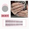 Silver Flame Rivet Wearable Nail Art Stickers - Fake Nails with European and American Design