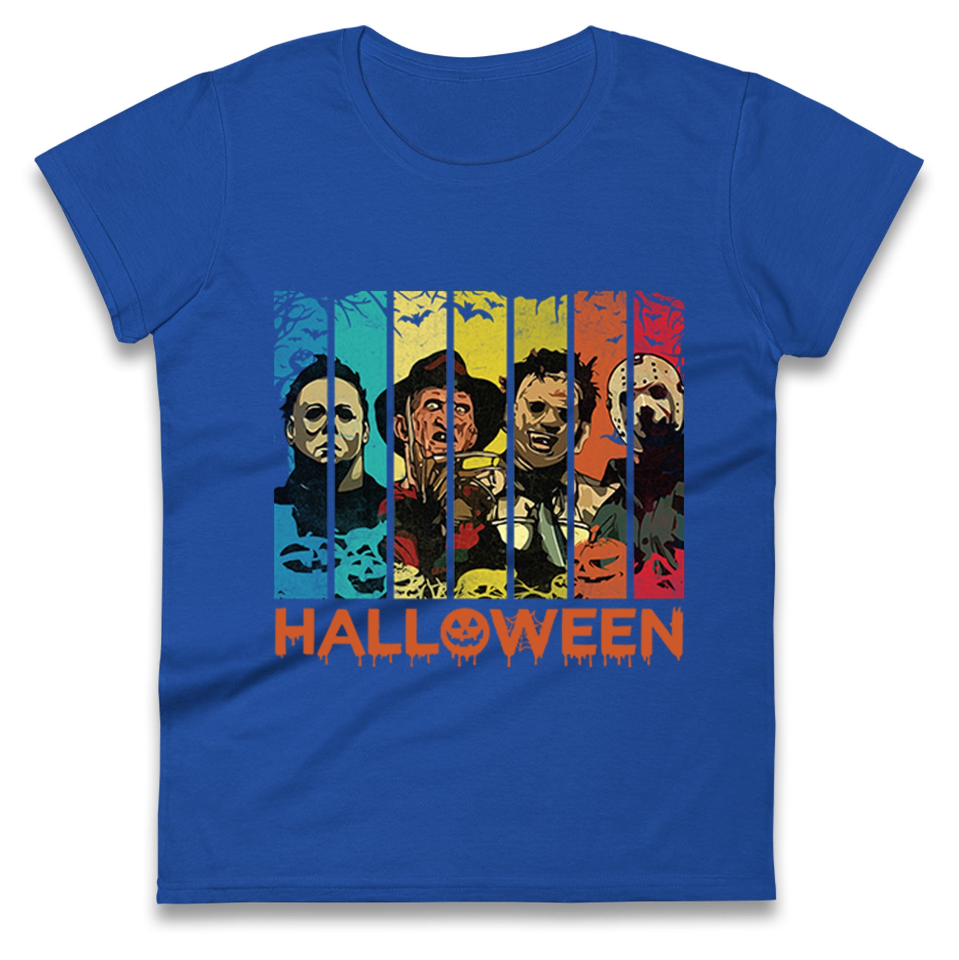 Vintage Villains Halloween Womens T Shirt Mens Tops Tees Unisexs L