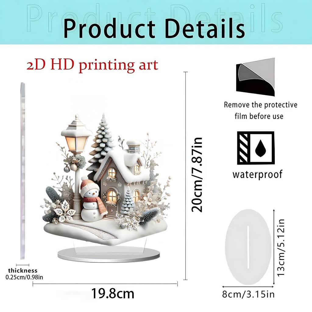 Rotating Christmas Carousel 2D Acrylic Standee - Festive Gift & Home Decoration