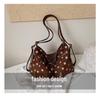 Korean Style Large Capacity Polka Dot Canvas Shoulder Bag for Women