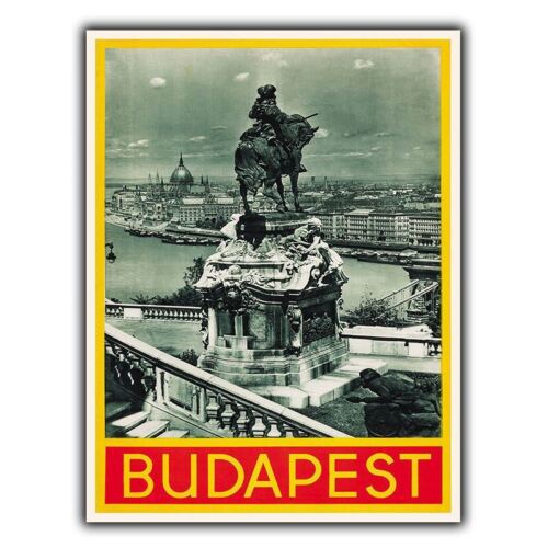 

BUDAPEST HUNGARY Retro Metal Tin Sign Poster Plaque Garage Wall Decor AAluminum 20x30cm（7.8x11.8inch）